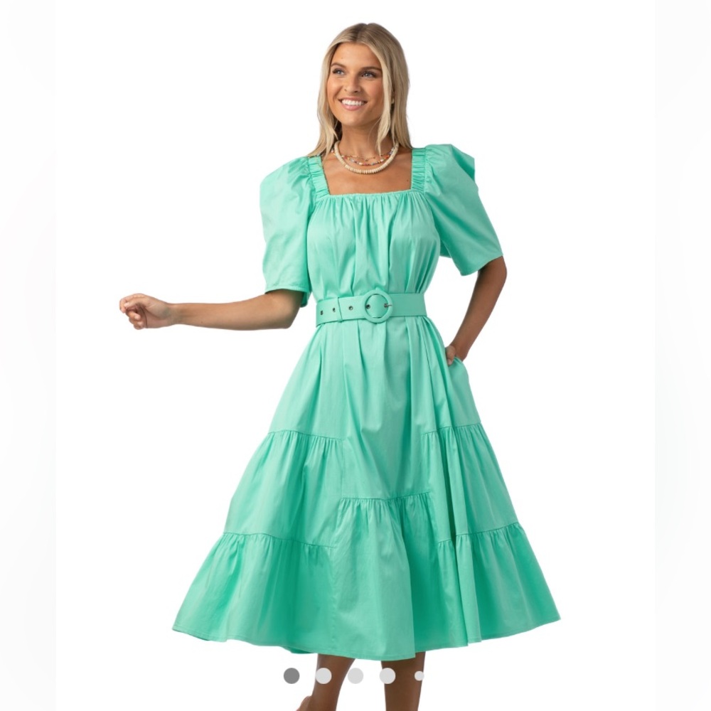NWT CROSBY by Mollie Burch Lena Dress in Bahama Blue